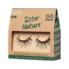 KISS Sister Nature False Eyelashes, 'Dawn', 12 mm, 100% Natural Hair, Recyclable Paper Box, Printed with Soy Ink, Cruelty Free, Vegan, Includes 1 Pair of Reusable Strip Lashes