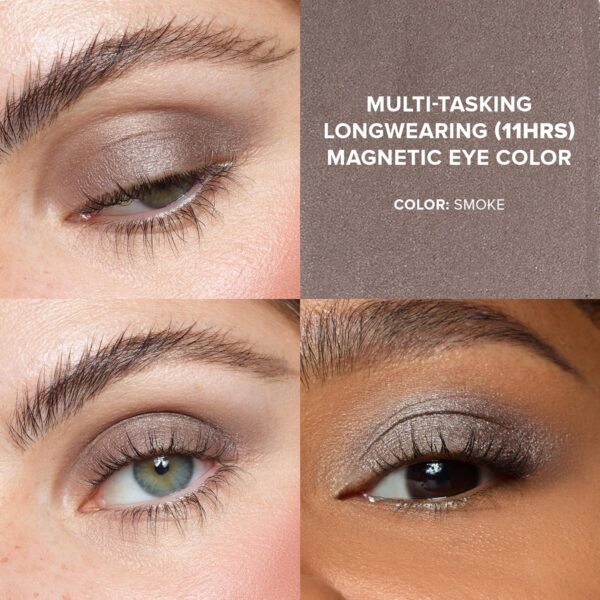 Nudestix Magnetic Luminous Eye Color Pencil, Eyeshadow + Eyeliner + Eyelid Primer + Highlighter Stick, Satin Finish Cream Makeup, Long Lasting, Waterproof