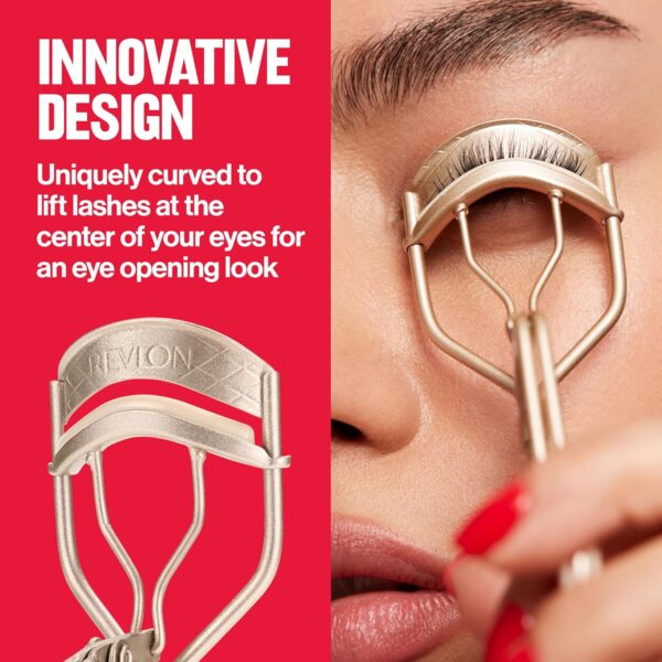 Revlon Designer Series Lash Curler, Eyelash Lift for an Eye Opening Look, with Finger Grips for a Non Slip Grip, Easy to Use, 1 Count