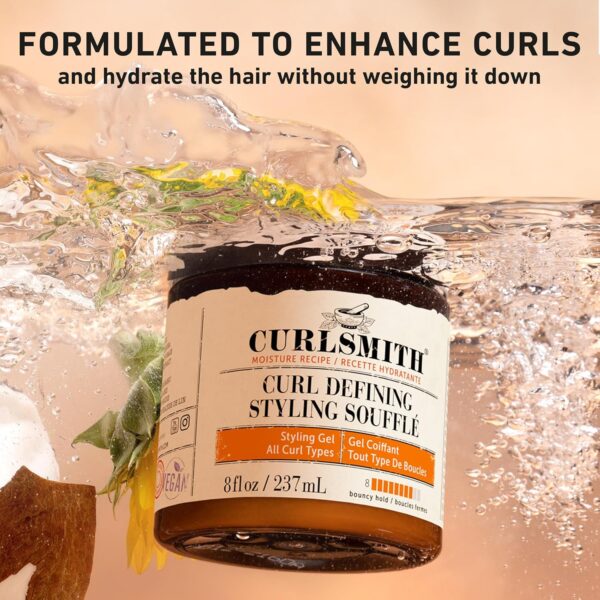 CURLSMITH - Curl Defining Styling Soufflé - Vegan Medium Hold Styling Gel for Wavy, Curly and Coily Hair (8oz)
