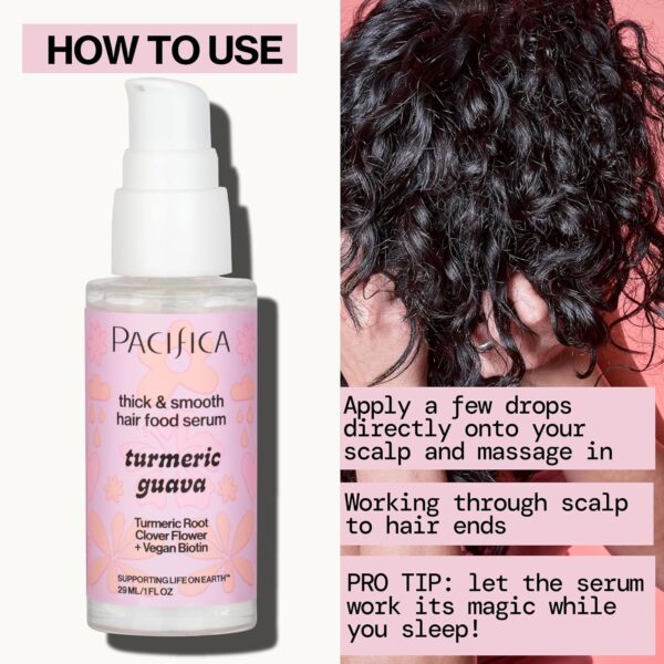 Pacifica Invisible Calming Hair Serum, Frizz Control & Hair Thickening Treatment for Fuller-Looking Hair – Unscented Leave-In Scalp Serum with Peptides, Biotin & Caffeine 1 fl oz, Vegan & Cruelty-Free