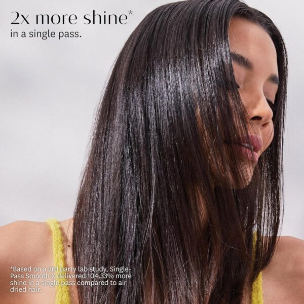 T3 SinglePass Smooth X Professional Flat Iron with Extra-Long Ceramic Plates for Faster Styling, 9 Heat Settings for All Hair Types, For Straightening, Curling, and Waving