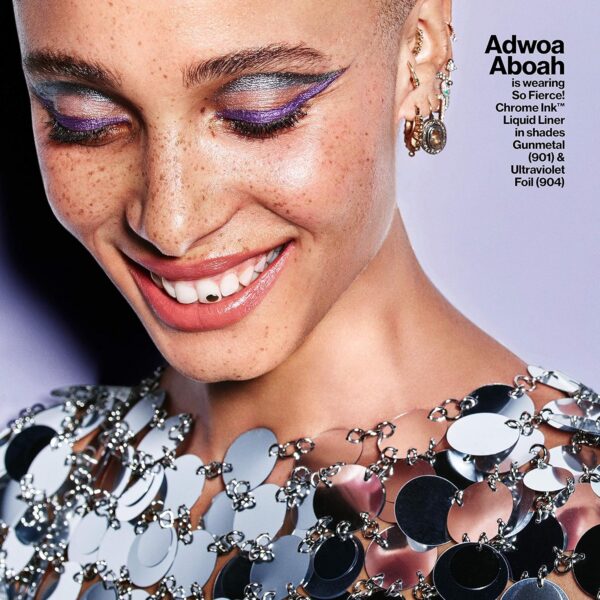 Revlon So Fierce! Chrome Ink Liquid Eyeliner, Longlasting Bold Metallic Pen Liner with Dip Ink Cap for Pearl, Shimmer Blend, 901 Gunmetal, 0.03 oz.