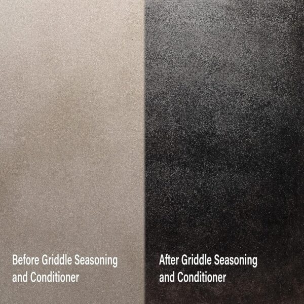 Blackstone 4146 Griddle Conditioner Kit 2-in-1 Cast Iron Season Oil for Grill Grates, Skillet, Dutch Oven, Pots & Pans-Clean, Protect, Condition & Care-Plant Based & Vegan, 15.3 Ounce (Pack of 1)